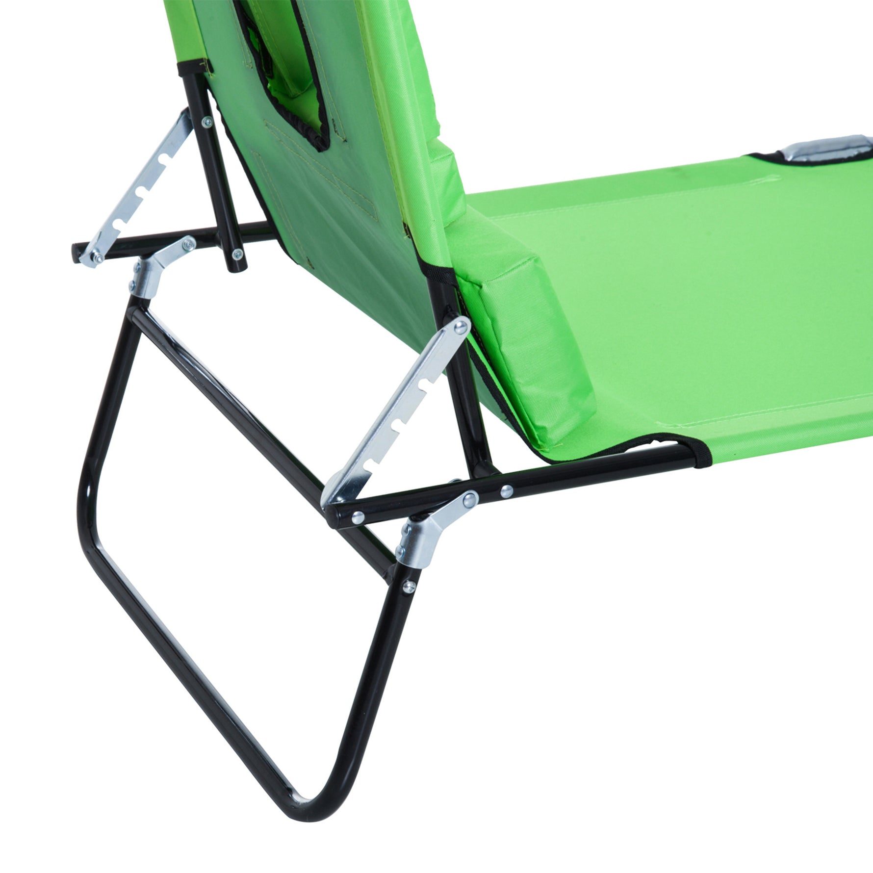 Folding Sun Lounger Reclining Chair w/ Pillow Reading Hole - Sun Lounger from Outsunny