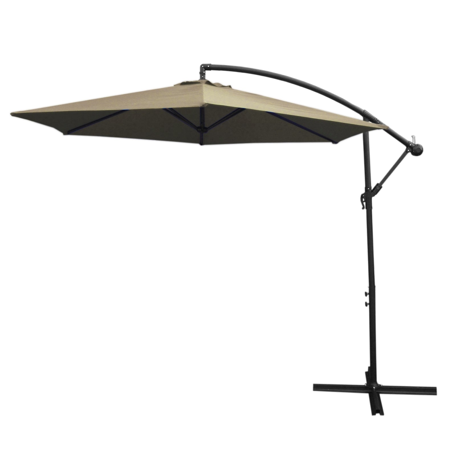 Beige Cantilever Parasol 2.5m Crank Garden - Monster Shop - Home Symphony
