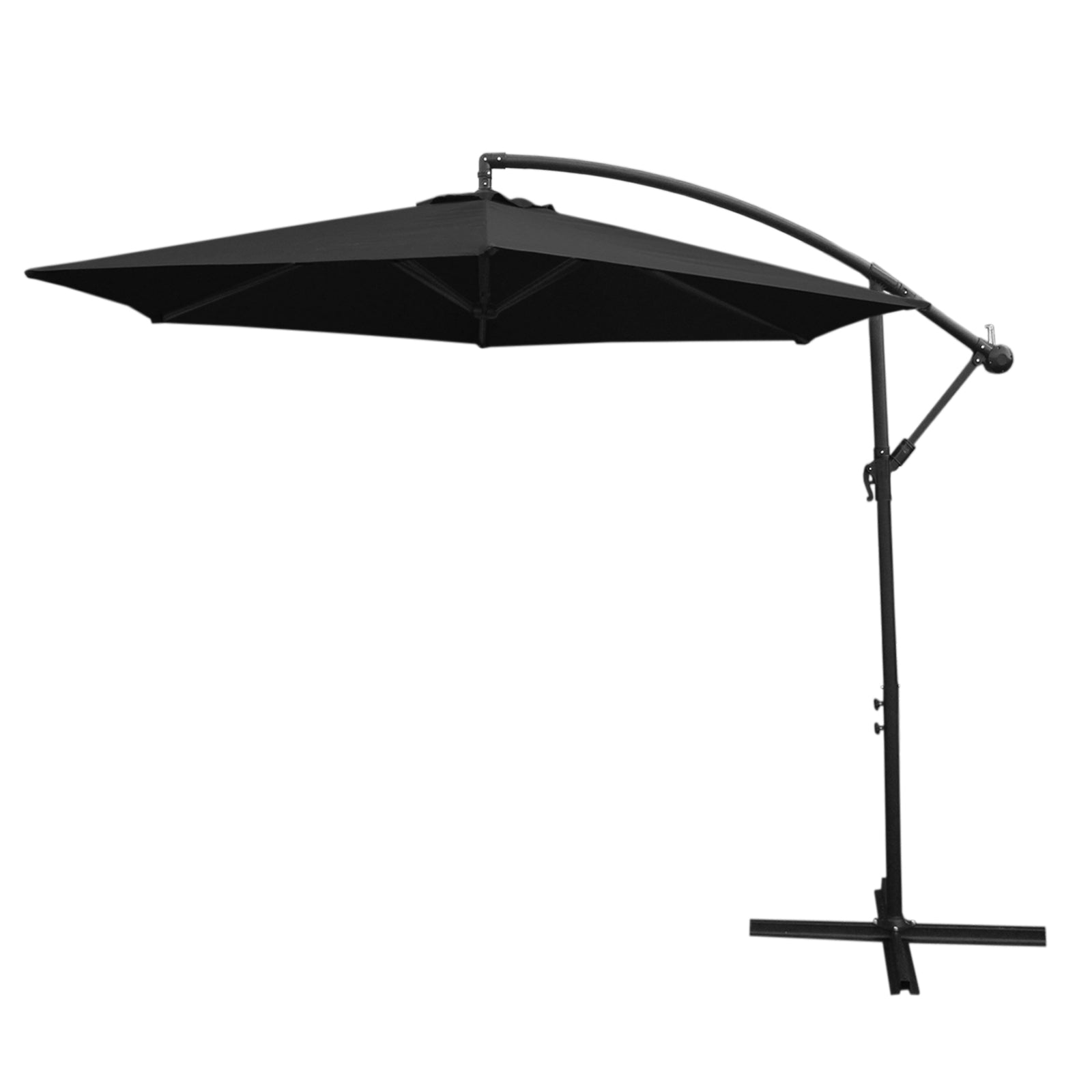 Premium Cantilever Parasol 3m Dia UV Crank Patio