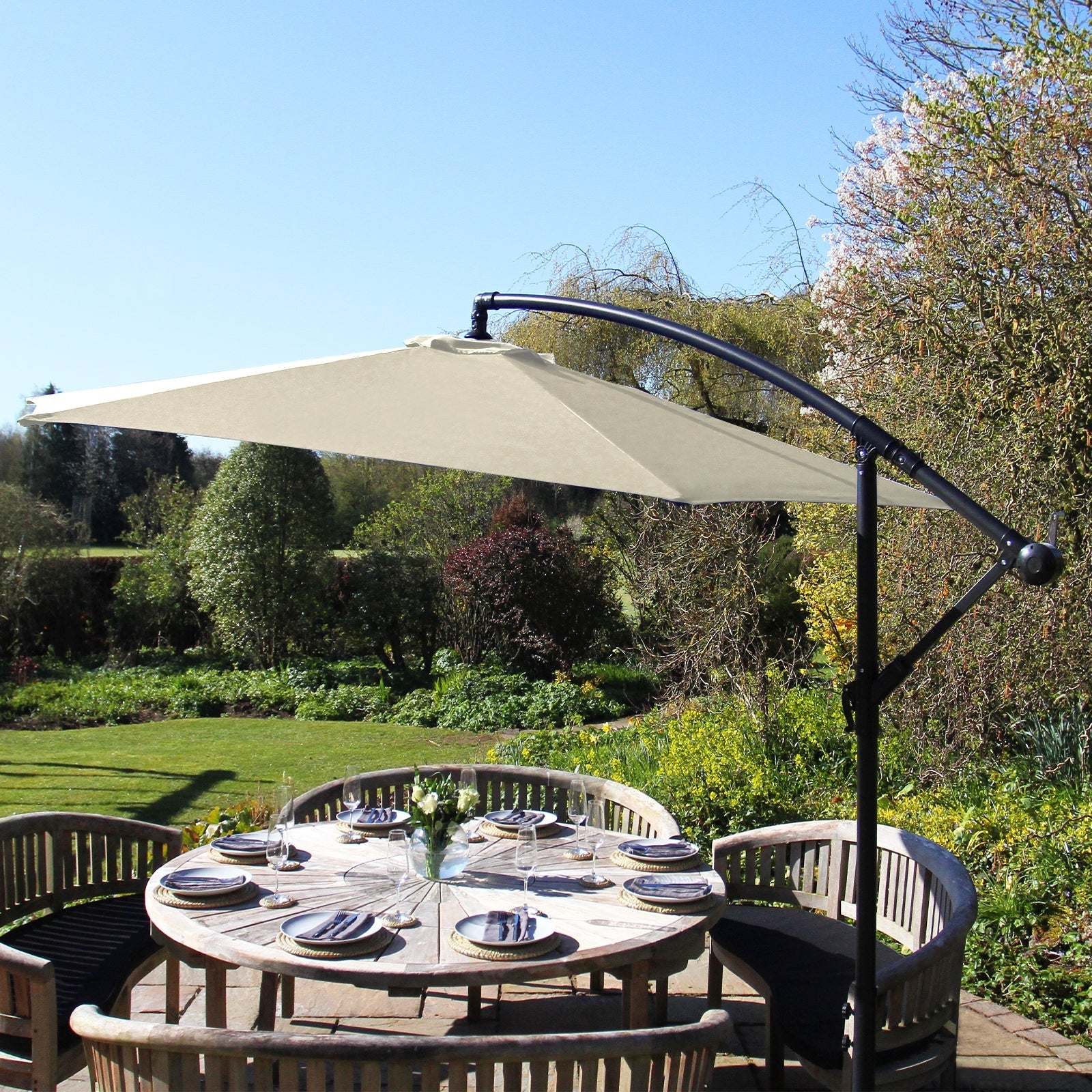 Cream Cantilever Parasol Crank UV 160g