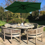 Green Cantilever Parasol 3m Crank Patio - Monster Shop - Home Symphony