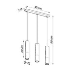 Pendant lamp steel Loopez modern Design GU10 by Sollux Lighting