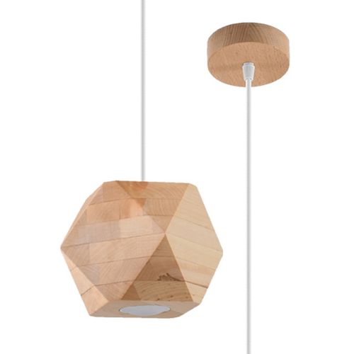 Pendant lamp wood Woody Scandinavian Design GU10 - Home Symphony
