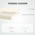 HOMCOM Executive Office Chair, Recliner Computer Chair with Footrest, Cream by HOMCOM