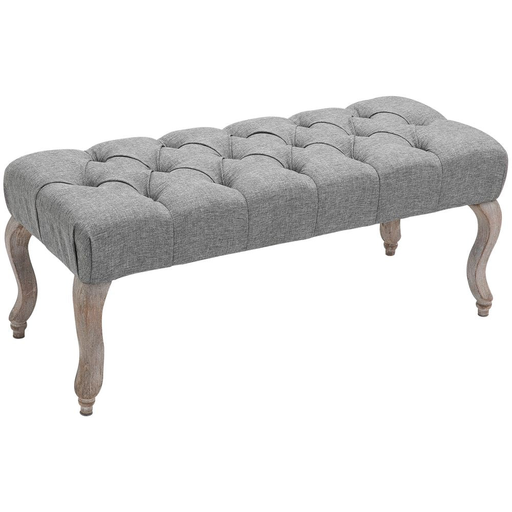 Tufted Upholstered Accent Bench Window Seat Ottoman Bed End Stool - Bench from Unbranded