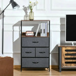 Unbranded 4 Drawer Storage Chest Unit Home w/ Shelves Home Living Room Bedroom Black - Chest of Drawers