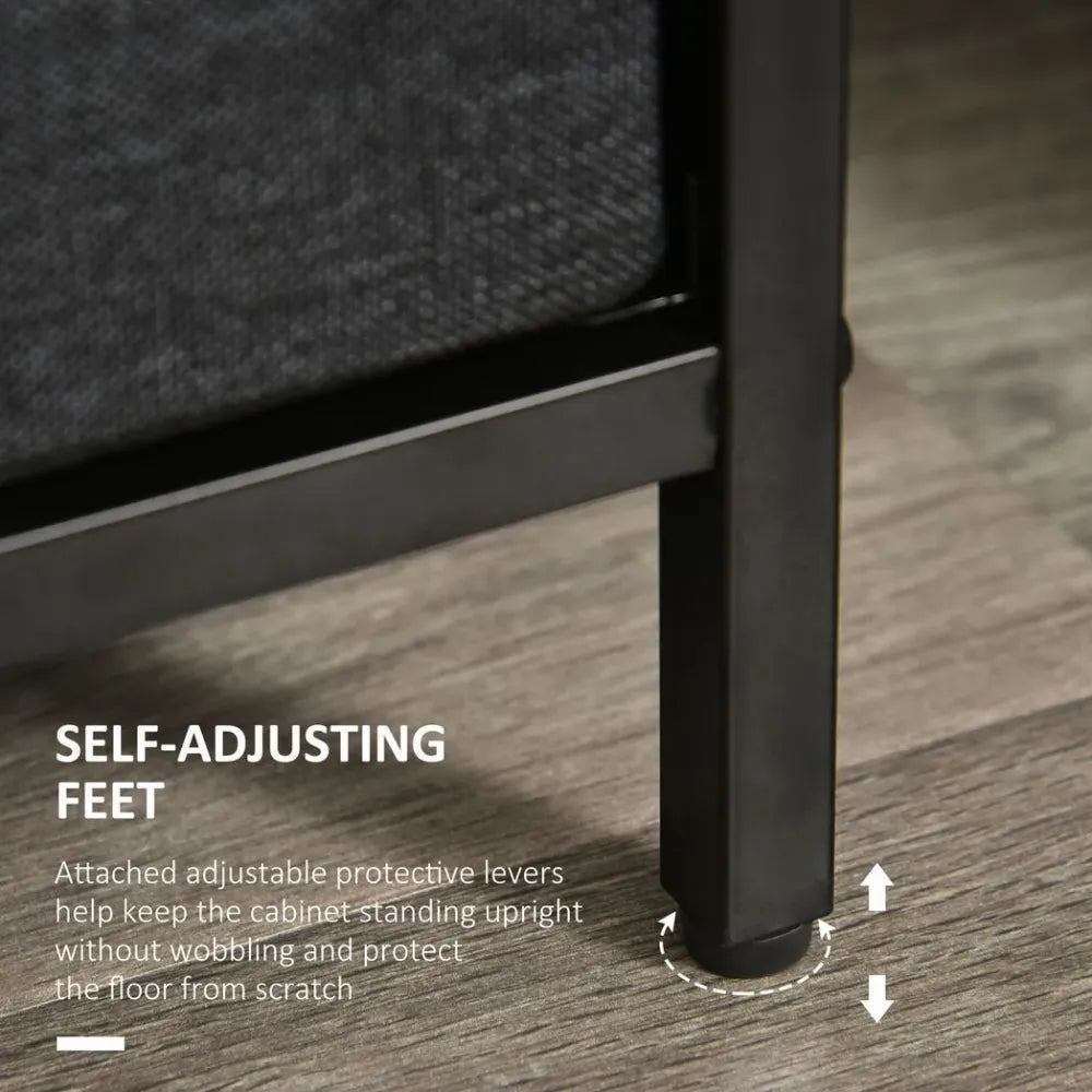 4 Drawer Storage Chest Unit Home w/ Shelves Home Living Room Bedroom Black - Chest of Drawers from Unbranded