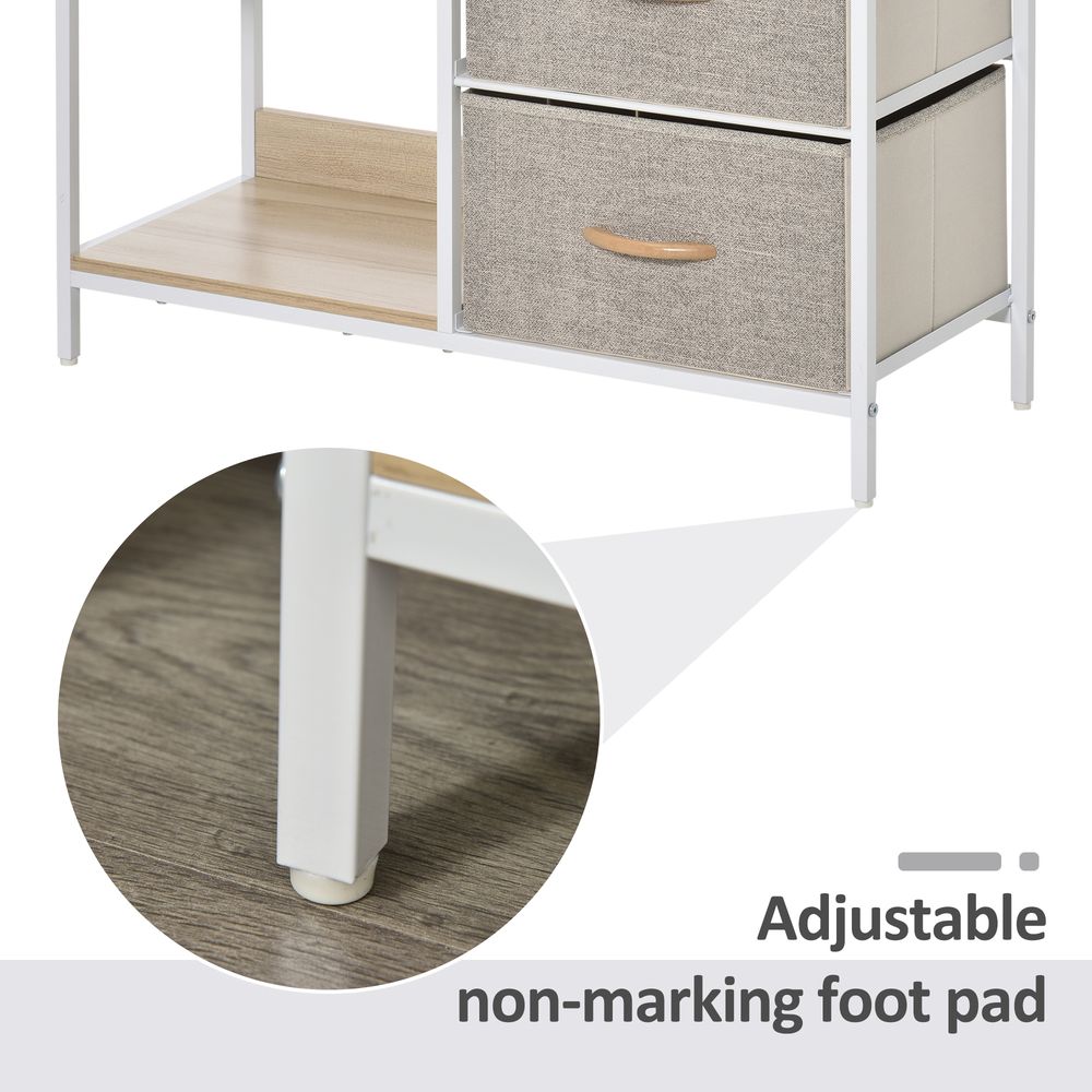 Chest Dresser with 3 Drawers Storage Cabinet Organizer, Beige - Chest of Drawers from Unbranded