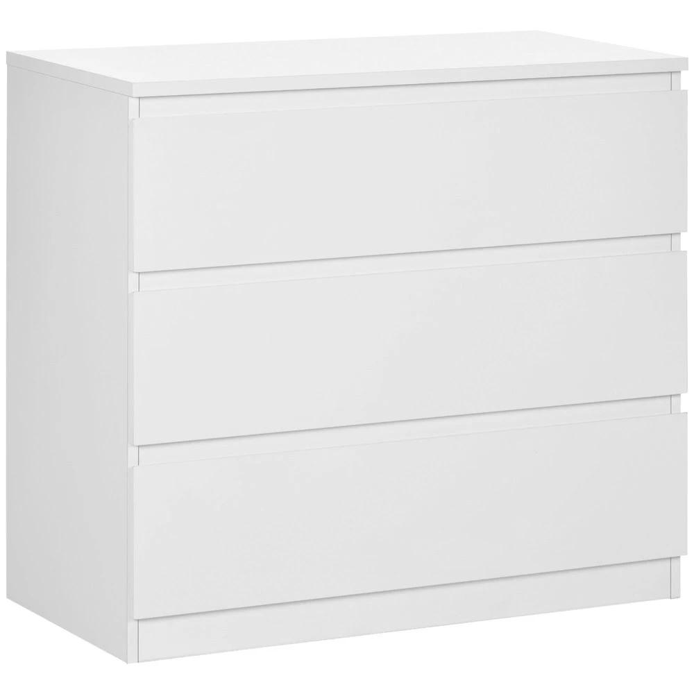 Unbranded Chest of Drawers 3-Drawer Dresser Storage Organiser for Bedroom, White - Uncategorized Chest of Drawers