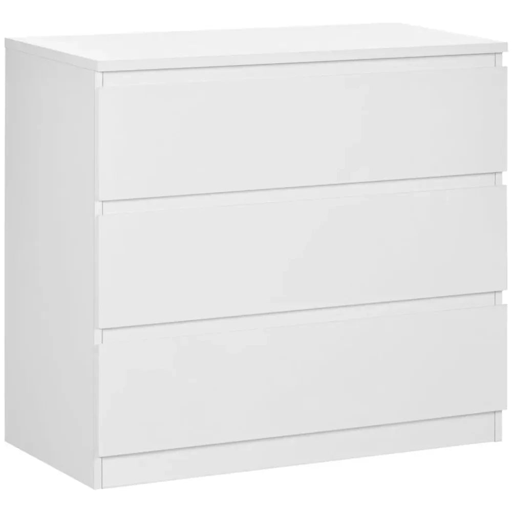 Unbranded Chest of Drawers 3-Drawer Dresser Storage Organiser for Bedroom, White - Uncategorized Chest of Drawers