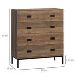 Unbranded Chest of Drawers, 4 Drawer Unit Storage Chest Bedroom Living Room - Uncategorized Chest of Drawers