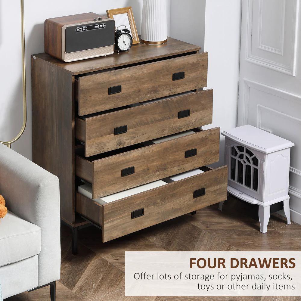 Unbranded Chest of Drawers, 4 Drawer Unit Storage Chest Bedroom Living Room - Uncategorized Chest of Drawers