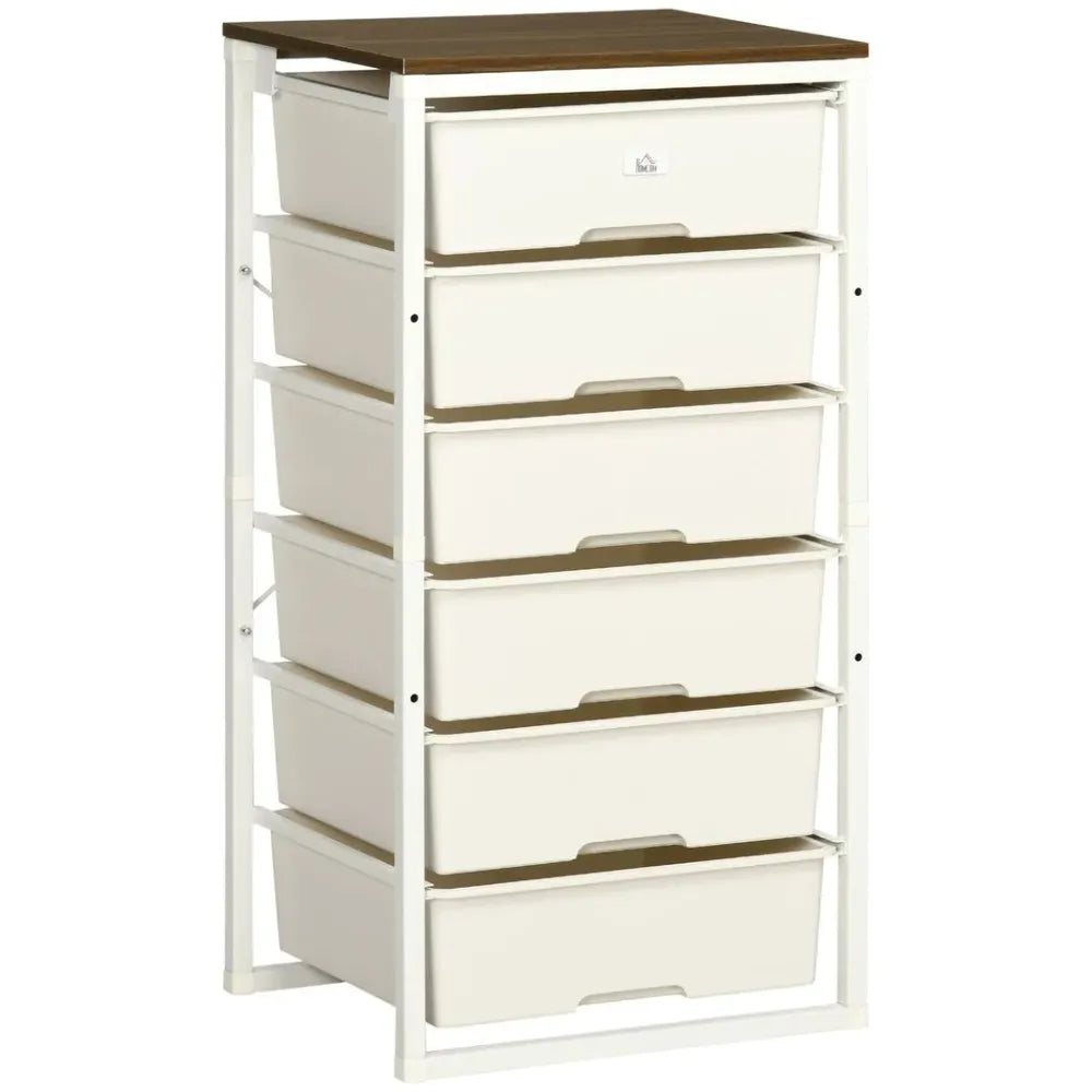 Chest of Drawers 6-Drawer Dresser Storage Cabinet Bedroom Living Room White - Chest of Drawers from Unbranded