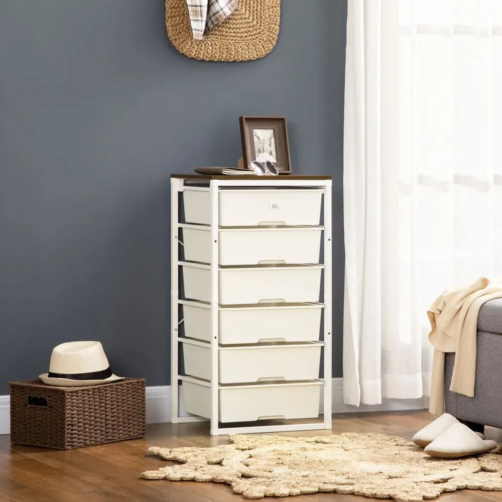 Chest of Drawers 6-Drawer Dresser Storage Cabinet Bedroom Living Room White - Chest of Drawers from Unbranded