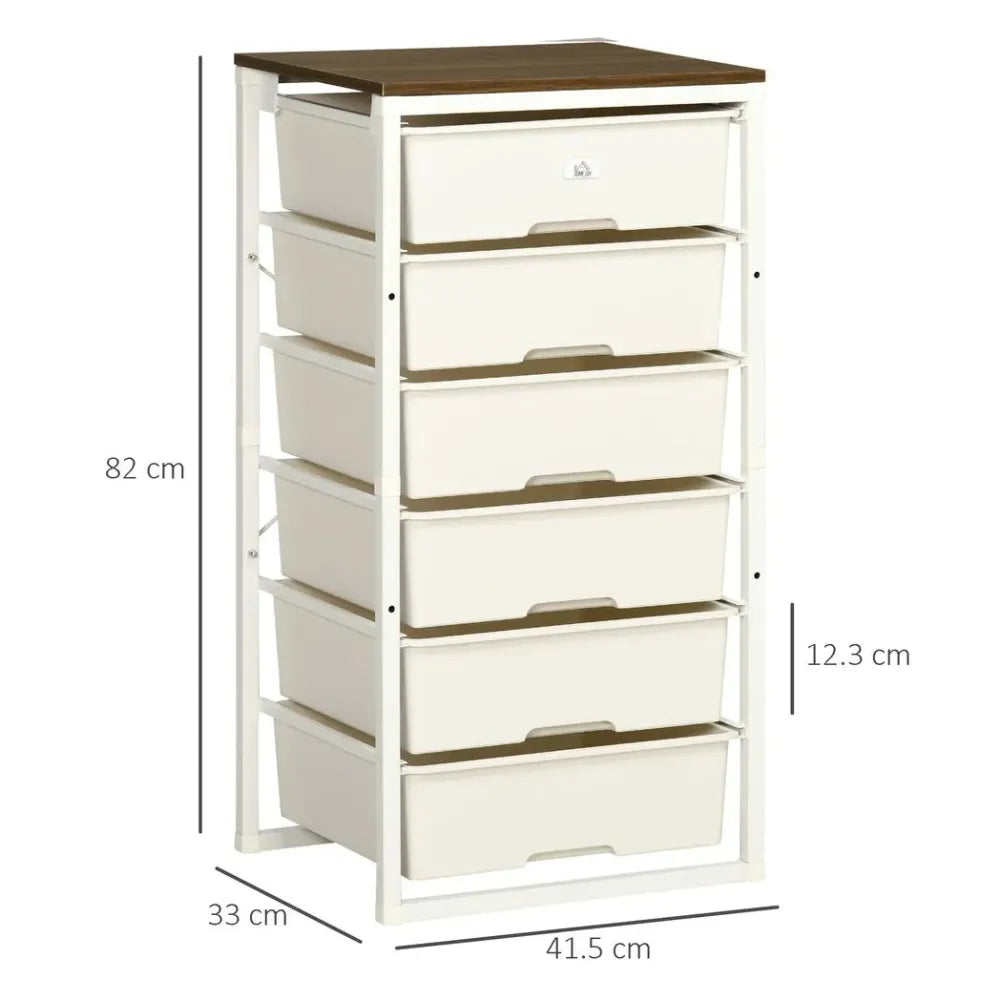 Chest of Drawers 6-Drawer Dresser Storage Cabinet Bedroom Living Room White - Chest of Drawers from Unbranded