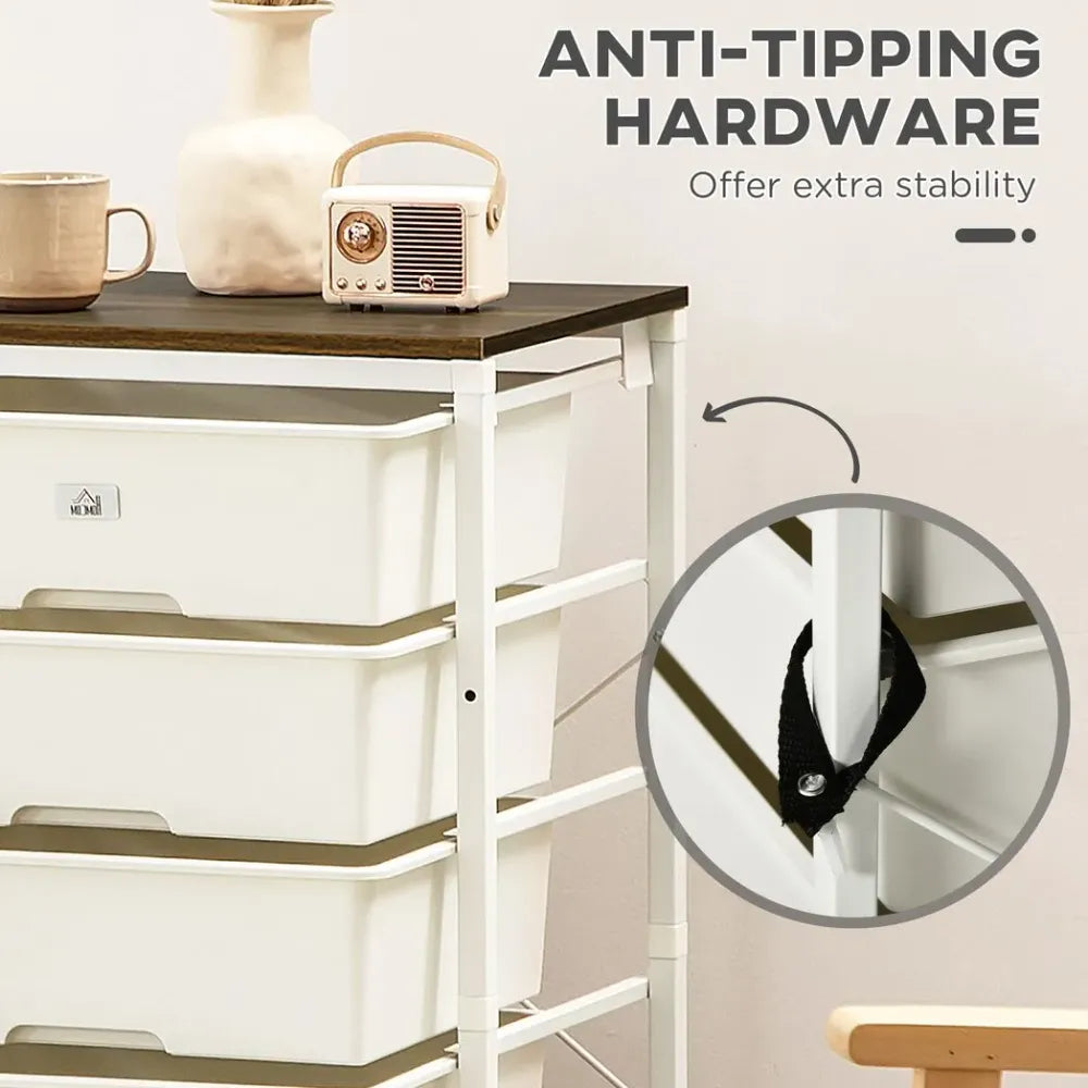 Chest of Drawers 6-Drawer Dresser Storage Cabinet Bedroom Living Room White - Chest of Drawers from Unbranded