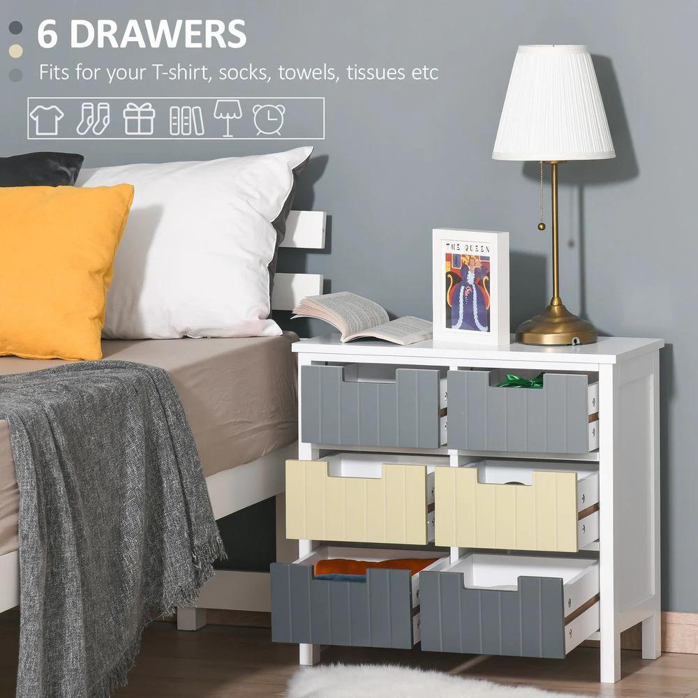 Unbranded Simple Chest of 6 Drawers Storage Cabinet for Dining & Living Room - Chest of Drawers