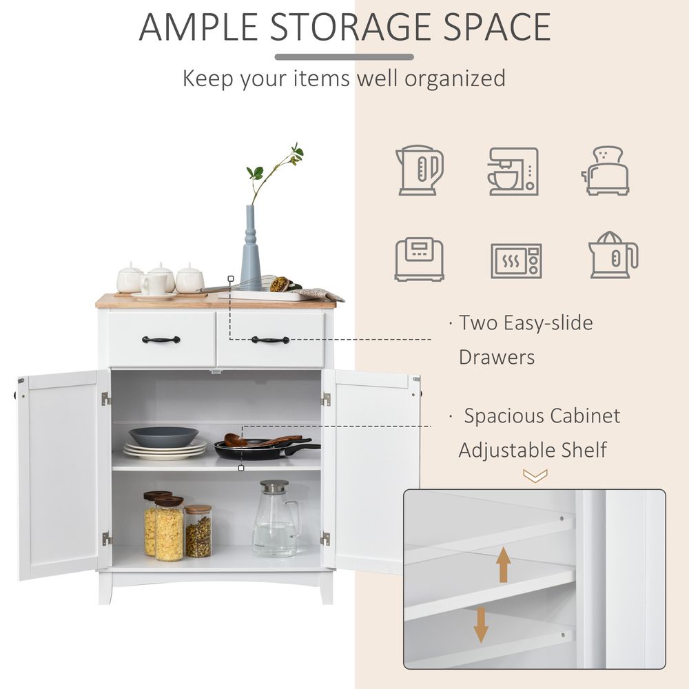 Simple Kitchen Cupboard Storage Cabinet w/ Drawer Living & Dining Room - Chest of Drawers from Unbranded