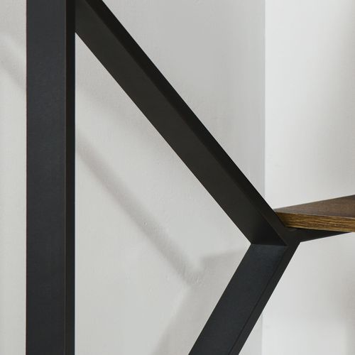 Computer Writing Desk K-Shaped Steel Leg Storage Shelf Home Office - Desk from Unbranded