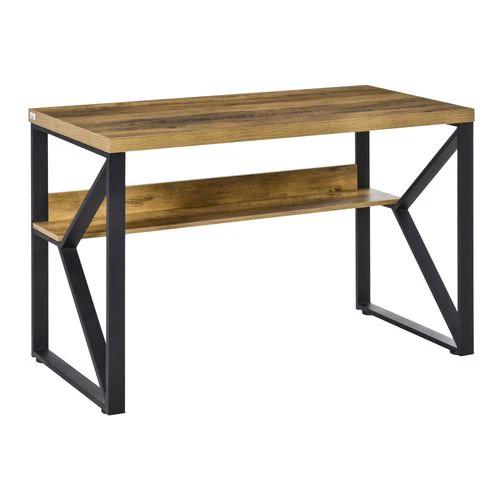 Computer Writing Desk K-Shaped Steel Leg Storage Shelf Home Office by Unbranded