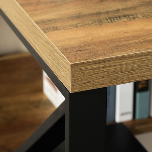 Computer Writing Desk K-Shaped Steel Leg Storage Shelf Home Office - Desk from Unbranded