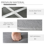 Modern Round Dining Table Set with 4 Upholstered Stools for Dining Room by Unbranded