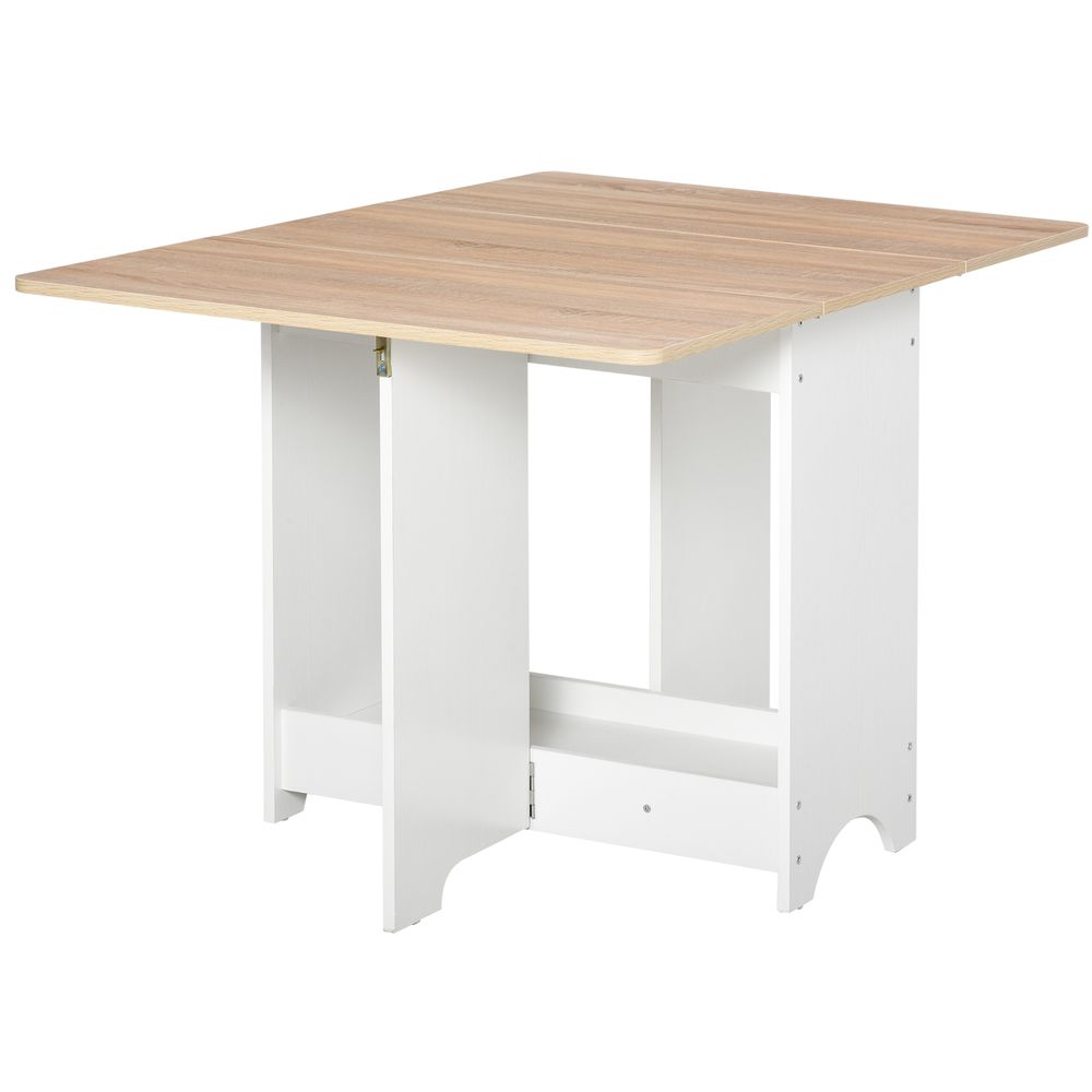Drop-Leaf Dining Table Folding Desk Bar Table with Storage Shelf - Dining Table from Unbranded