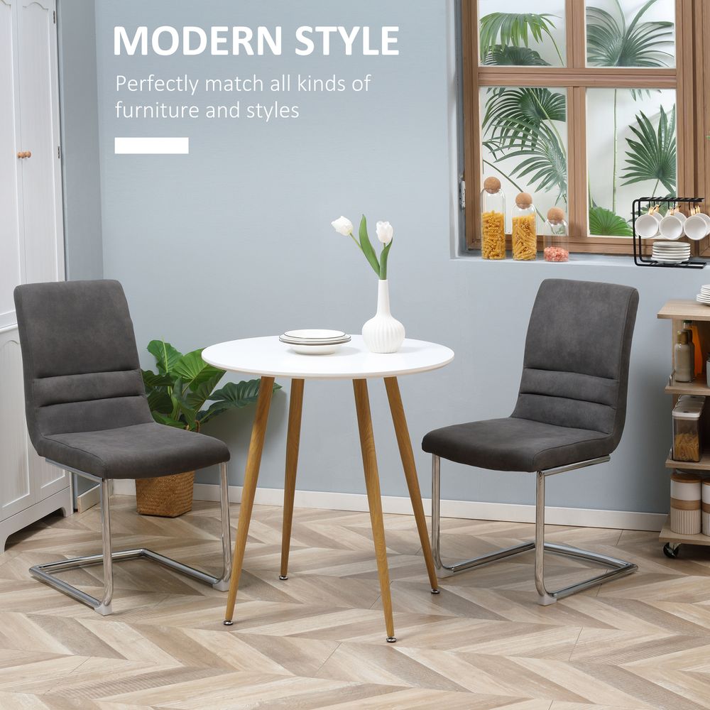 Round Dining Table  Matte Top Metal legs, Kitchen Table for 2 People - Dining Table from Unbranded