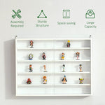 Unbranded 5-Tier Wall Display Shelf Unit Cabinet w/ Shelves Glass Doors White - Uncategorized Display Cabinet