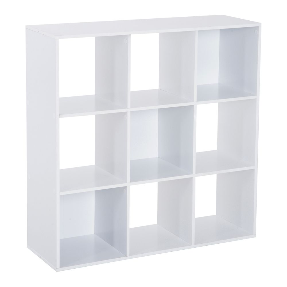 9 Cube Storage Unit Cabinet Bookcase Display Shelves Chipboard - White - Display Cabinet from Unbranded