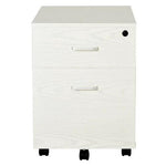 Unbranded 2-Drawer Locking Office Filing Cabinet 5 Wheels Rolling Storage White Vinsetto - Filing Cabinet