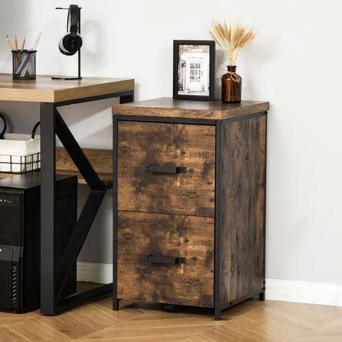 70cm Vertical Office Filing Cabinet w/ 2 Drawer, Hanging File Folder Vinsetto by Unbranded