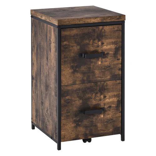 70cm Vertical Office Filing Cabinet w/ 2 Drawer, Hanging File Folder Vinsetto by Unbranded
