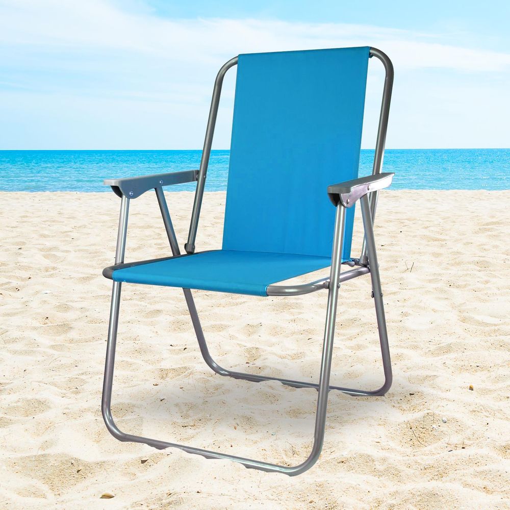 Spring Beach Chair BLUE AS-57167 as-44044 - Folding Chairs from Unbranded