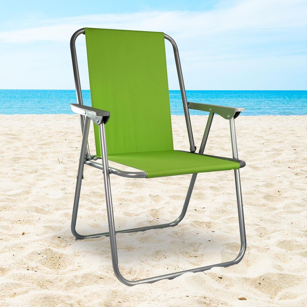 Spring Beach Chair GREEN AS-57150  AS-44037 - Folding Chairs from Unbranded