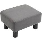 Ottoman Footrest Seat Chair Footstool Small PU Leather Home Office Grey - Footstool from Unbranded