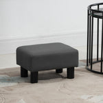 Ottoman Footrest Seat Chair Footstool Small PU Leather Home Office Grey - Footstool from Unbranded