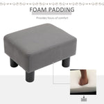 Ottoman Footrest Seat Chair Footstool Small PU Leather Home Office Grey - Footstool from Unbranded