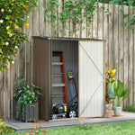 Unbranded Outdoor Storage Shed Steel Garden Shed w/ Lockable Door for Backyard Outsunny - Garden Shed