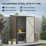 Unbranded Outdoor Storage Shed Steel Garden Shed w/ Lockable Door for Backyard Outsunny - Garden Shed
