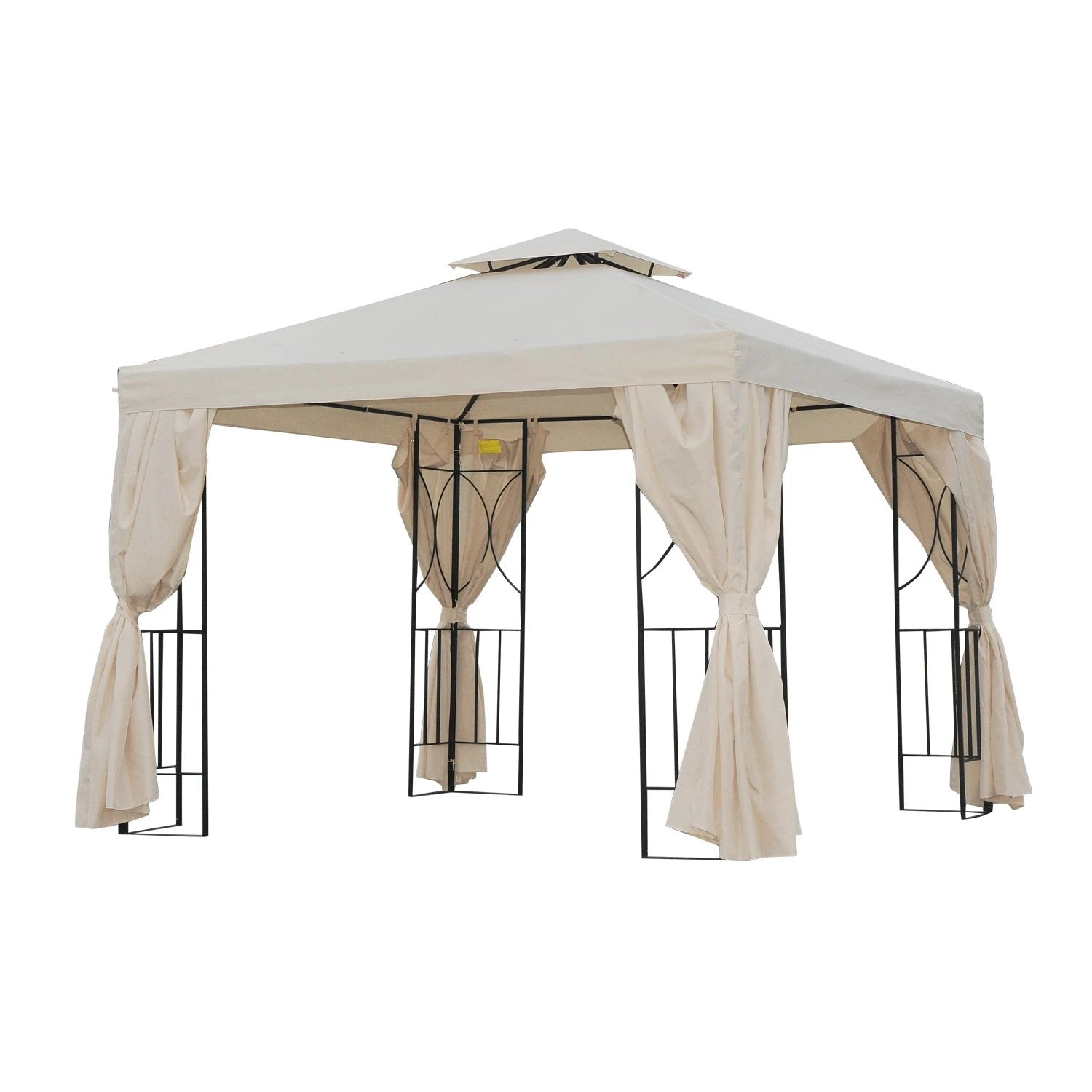 Unbranded 3 x 3m Garden Metal Gazebo Sun Shade Shelter Outdoor Party Tent Outsunny - Gazebos