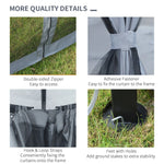 Unbranded 3x3(m) Polycarbonate Hardtop Gazebo Canopy w/ Aluminium Frame Netting & Curtains - Gazebos
