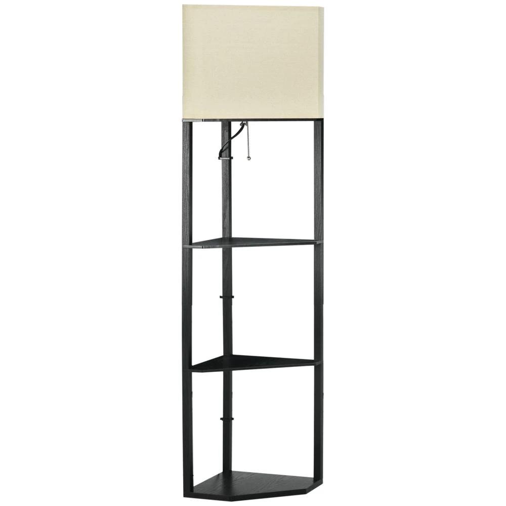 Unbranded Corner Floor Lamp with Shelves, Modern Standing Lamps for Living Room Bedroom - Uncategorized Lamp