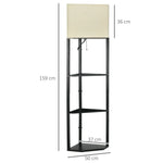 Corner Floor Lamp with Shelves, Modern Standing Lamps for Living Room Bedroom - Lamp from Unbranded