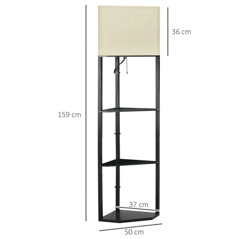 Corner Floor Lamp with Shelves, Modern Standing Lamps for Living Room Bedroom - Lamp from Unbranded