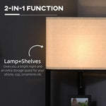 Corner Floor Lamp with Shelves, Modern Standing Lamps for Living Room Bedroom - Lamp from Unbranded