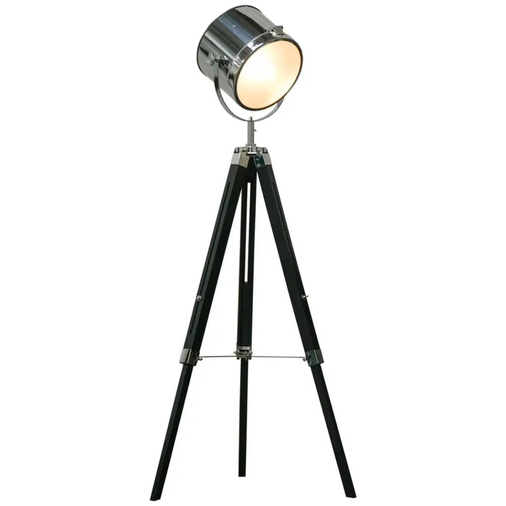 Industrial Style Adjustable Tripod Floor Lamp, Searchlight Reading Lamp by Unbranded