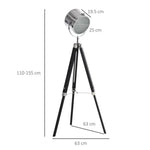 Industrial Style Adjustable Tripod Floor Lamp, Searchlight Reading Lamp by Unbranded