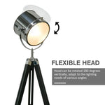 Industrial Style Adjustable Tripod Floor Lamp, Searchlight Reading Lamp by Unbranded