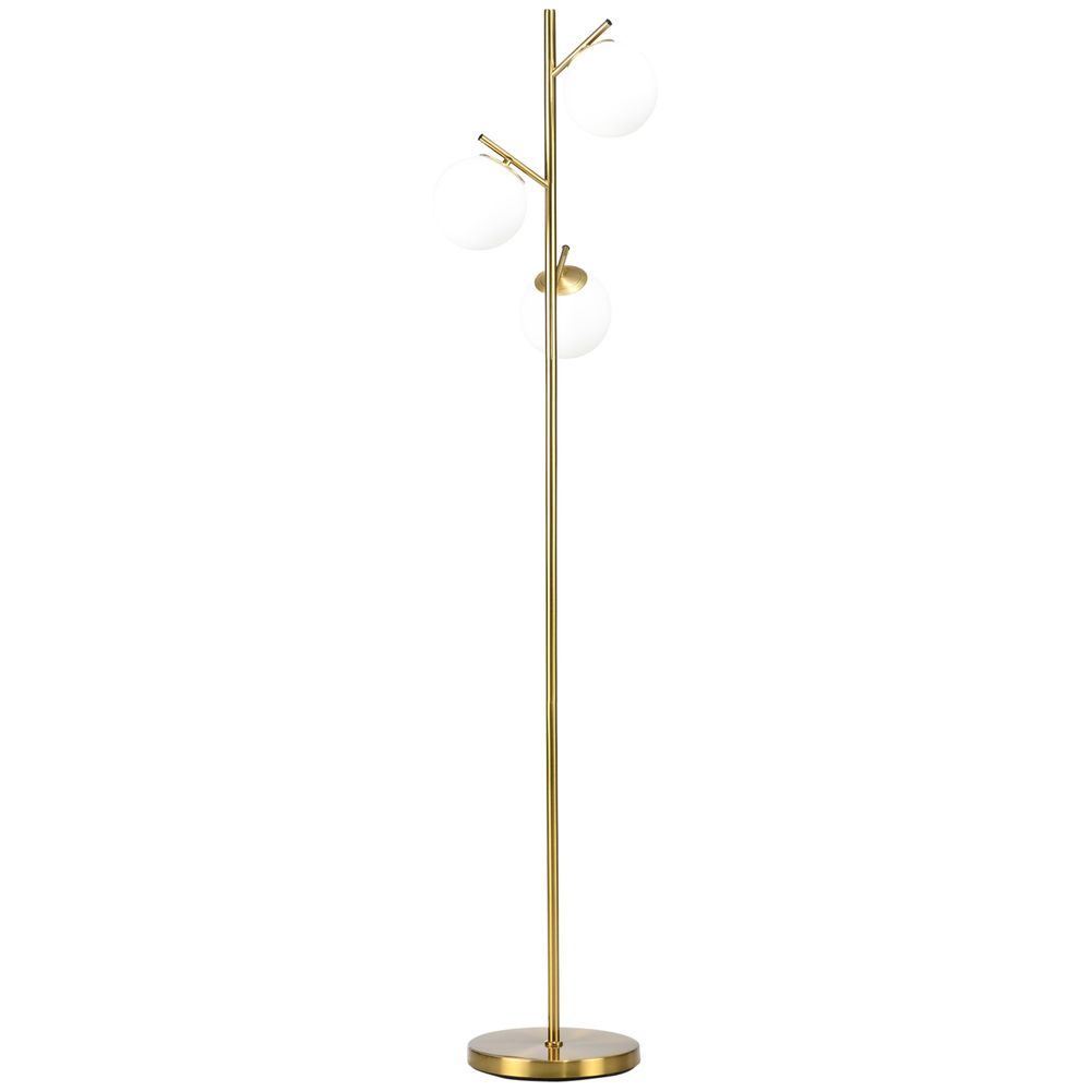 Modern Floor Lamp for Living Room Bedroom, 3 Light Tree Standing Lamp, Gold - Lamp from Unbranded